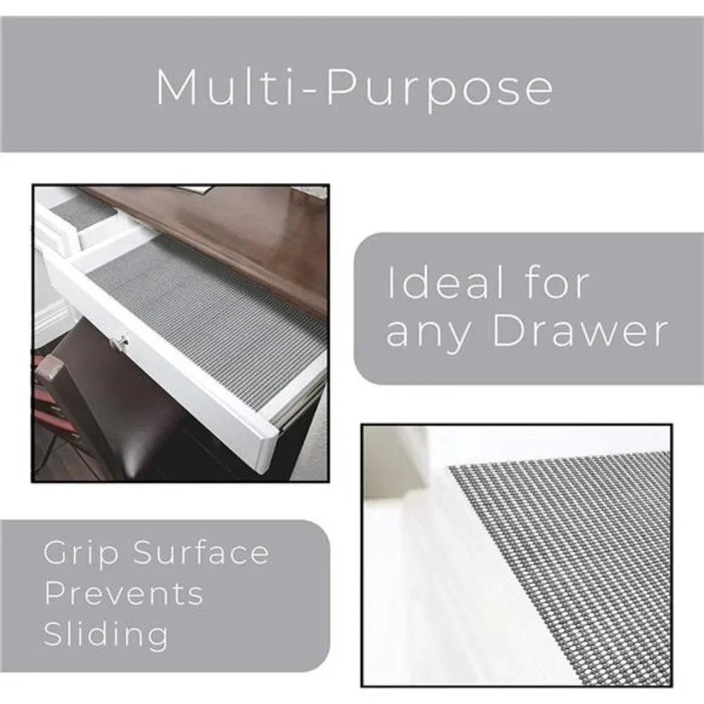 Classic Grip Shelf Liner - 12 Inch x 20 Feet - Non Adhesive, Strong Grip Bottom